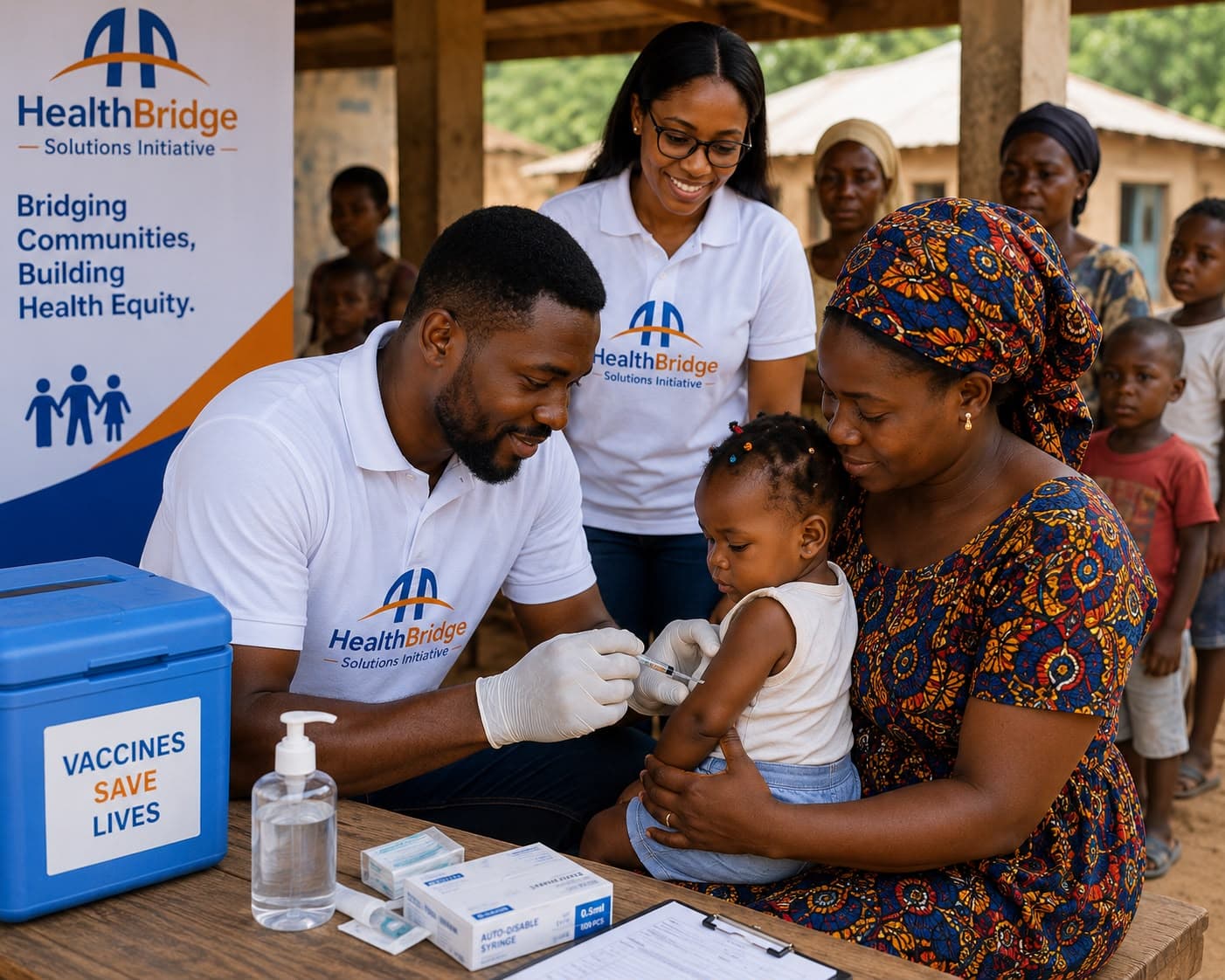 Community members during an HBSI health outreach session